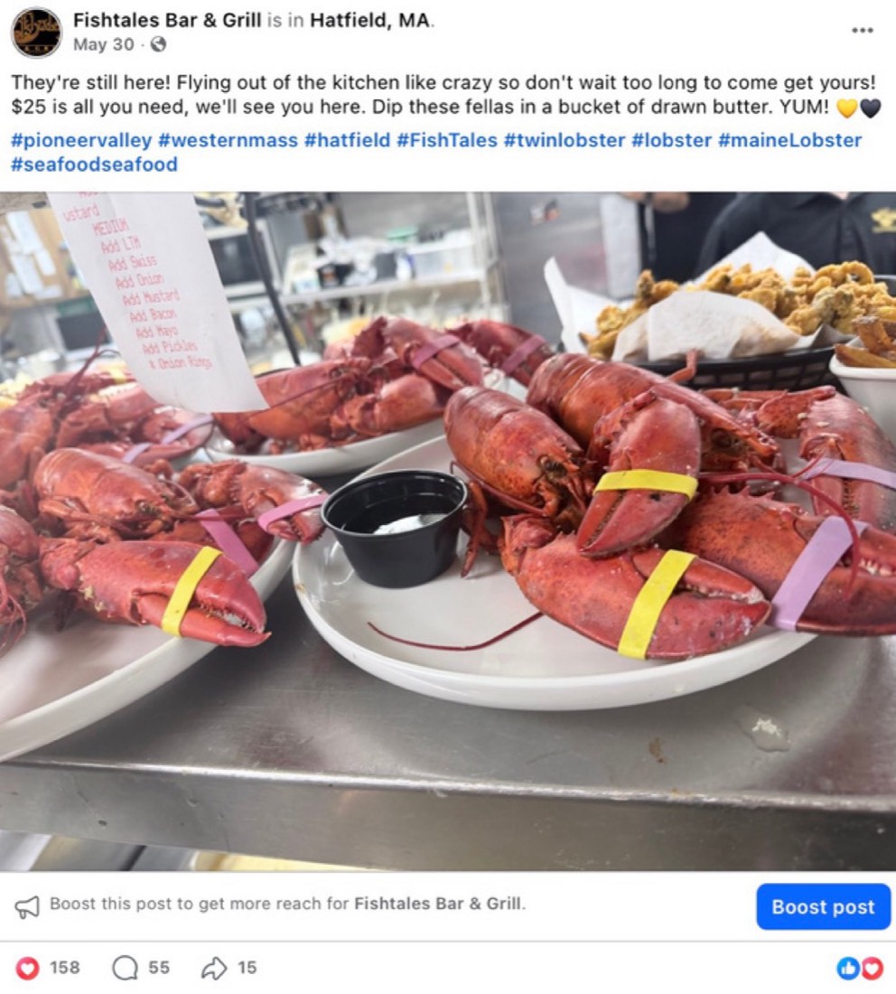 Fishtales Bar and Grill post by Logan Graves, a seafood special platter