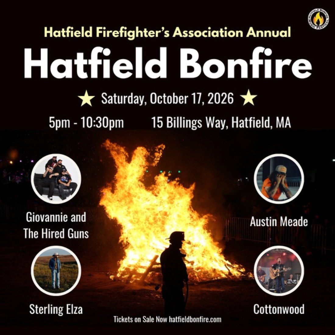 Hatfield Bonfire Event Poster, creative work by Logan Graves